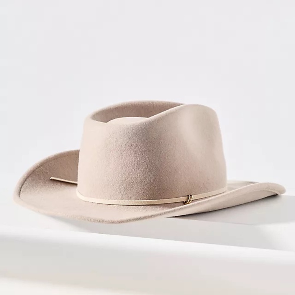 Van Palma Ben Wool Rancher Hat Western Chic Cream Minimalist Boho Neutral
